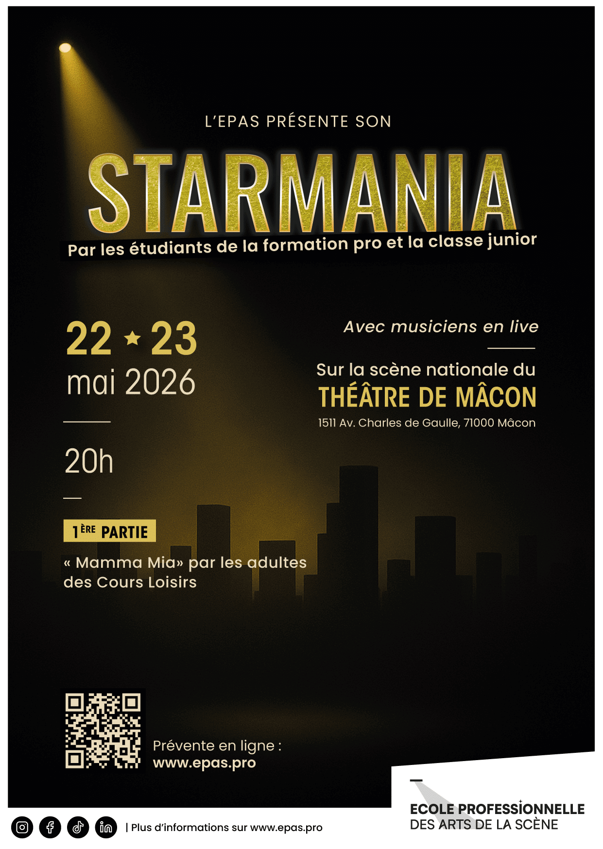 Exemple de flyer avec une hiérarchie visuelle claire facilitant la lecture du message.
