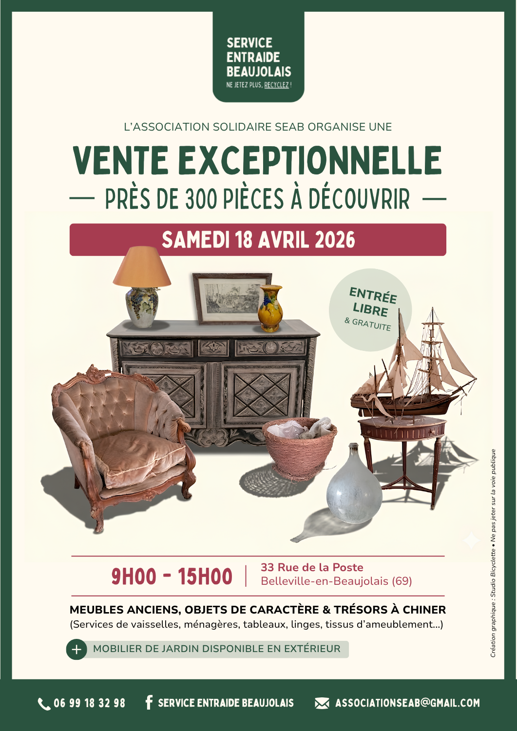 Exemple de flyer efficace utilisant les effets graphiques avec parcimonie pour mettre le message en valeur.